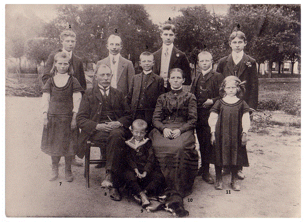 Familiefoto ca. 1910 - S. Macrander-J.B.C. Hesselmann (nr)